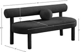 Parlor Contemporary Bench with Solid Wood Frame and Plush Boucle Fabric for Stylish Homes