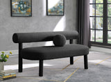 Parlor Contemporary Bench with Solid Wood Frame and Plush Boucle Fabric for Stylish Homes