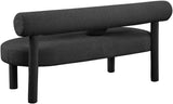 Parlor Contemporary Bench with Solid Wood Frame and Plush Boucle Fabric for Stylish Homes