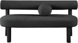 Parlor Contemporary Bench with Solid Wood Frame and Plush Boucle Fabric for Stylish Homes