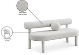 Parlor Contemporary Bench with Solid Wood Frame and Plush Boucle Fabric for Stylish Homes