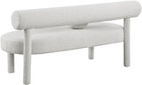 Parlor Contemporary Bench with Solid Wood Frame and Plush Boucle Fabric for Stylish Homes