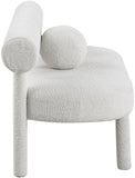 Parlor Contemporary Bench with Solid Wood Frame and Plush Boucle Fabric for Stylish Homes