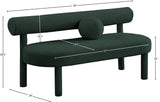 Parlor Contemporary Bench with Solid Wood Frame and Plush Boucle Fabric for Stylish Homes