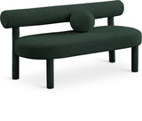 Parlor Contemporary Bench with Solid Wood Frame and Plush Boucle Fabric for Stylish Homes