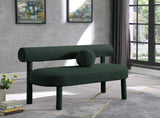 Parlor Contemporary Bench with Solid Wood Frame and Plush Boucle Fabric for Stylish Homes