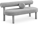 Parlor Contemporary Bench with Solid Wood Frame and Plush Boucle Fabric for Stylish Homes