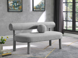 Parlor Contemporary Bench with Solid Wood Frame and Plush Boucle Fabric for Stylish Homes