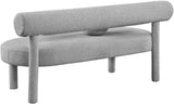 Parlor Contemporary Bench with Solid Wood Frame and Plush Boucle Fabric for Stylish Homes