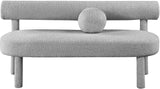 Parlor Contemporary Bench with Solid Wood Frame and Plush Boucle Fabric for Stylish Homes