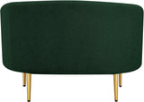 Ritz Boucle Fabric Chair - Elegant Comfort with Gold Metal Legs for a Chic Modern Living Space