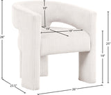Riz Corduroy Upholstered Accent Chair / Dining Chair