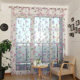Paris - Sheer Curtain Panel - White/Pink