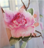 Paris - Sheer Curtain Panel - White/Pink