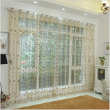 Marseille - Sheer Curtain Panel - Brown & Gold