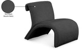 Mulberry Contemporary Accent Chair with Curved Design and Rich Boucle Fabric for Modern Living