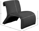 Mulberry Contemporary Accent Chair with Curved Design and Rich Boucle Fabric for Modern Living
