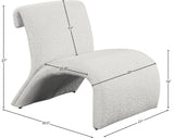 Mulberry Contemporary Accent Chair with Curved Design and Rich Boucle Fabric for Modern Living