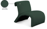 Mulberry Contemporary Accent Chair with Curved Design and Rich Boucle Fabric for Modern Living