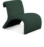 Mulberry Contemporary Accent Chair with Curved Design and Rich Boucle Fabric for Modern Living
