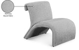 Mulberry Contemporary Accent Chair with Curved Design and Rich Boucle Fabric for Modern Living