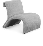 Mulberry Contemporary Accent Chair with Curved Design and Rich Boucle Fabric for Modern Living