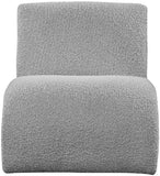 Mulberry Contemporary Accent Chair with Curved Design and Rich Boucle Fabric for Modern Living