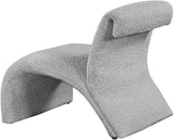 Mulberry Contemporary Accent Chair with Curved Design and Rich Boucle Fabric for Modern Living