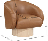 Gibson Vegan Leather Swivel Accent Chair - Luxurious Comfort with Modern Style for Your Home Decor