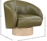 Gibson Vegan Leather Swivel Accent Chair - Luxurious Comfort with Modern Style for Your Home Decor
