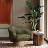 Gibson Vegan Leather Swivel Accent Chair - Luxurious Comfort with Modern Style for Your Home Decor