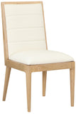 Bristol Dining Chairs - Modern Vegan Leather Design with Channel Tufting for Stylish Dining Rooms