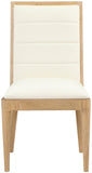 Bristol Dining Chairs - Modern Vegan Leather Design with Channel Tufting for Stylish Dining Rooms