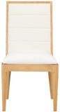 Bristol Dining Chairs - Set of 2 Modern Channel Tufted Chairs with Stylish Wood Frame for Dining Room
