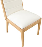 Bristol Dining Chairs - Set of 2 Modern Channel Tufted Chairs with Stylish Wood Frame for Dining Room