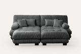 CLOUDIES 94" Loveseat with 2 Ottomans