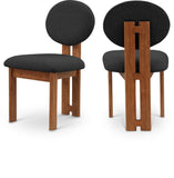 Napa Mid-Century Modern Dining Chair Set - Stylish Boucle Upholstery & Elegant Walnut Frame