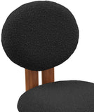Napa Mid-Century Modern Dining Chair Set - Stylish Boucle Upholstery & Elegant Walnut Frame