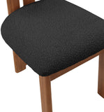Napa Mid-Century Modern Dining Chair Set - Stylish Boucle Upholstery & Elegant Walnut Frame