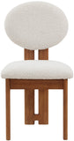 Napa Mid-Century Modern Dining Chair Set - Stylish Boucle Upholstery & Elegant Walnut Frame