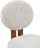 Napa Mid-Century Modern Dining Chair Set - Stylish Boucle Upholstery & Elegant Walnut Frame