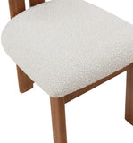 Napa Mid-Century Modern Dining Chair Set - Stylish Boucle Upholstery & Elegant Walnut Frame