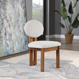 Napa Mid-Century Modern Dining Chair Set - Stylish Boucle Upholstery & Elegant Walnut Frame