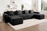 MARTHA 153" 4-Seater Sofa with 2 Ottomans