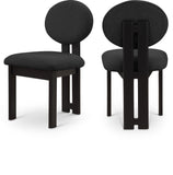 Napa Mid-Century Modern Dining Chair Set - Stylish Boucle Upholstery & Elegant Walnut Frame
