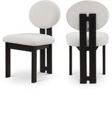 Napa Mid-Century Modern Dining Chair Set - Stylish Boucle Upholstery & Elegant Walnut Frame