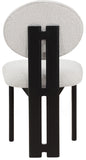 Napa Mid-Century Modern Dining Chair Set - Stylish Boucle Upholstery & Elegant Walnut Frame
