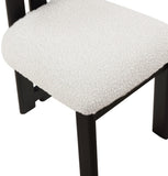 Napa Mid-Century Modern Dining Chair Set - Stylish Boucle Upholstery & Elegant Walnut Frame