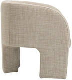 Sawyer Accent Chair - Modern Boxy Design with Woven Fabric, Back Support Pillow, Perfect for Guests