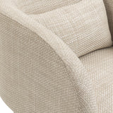 Sawyer Accent Chair - Modern Boxy Design with Woven Fabric, Back Support Pillow, Perfect for Guests